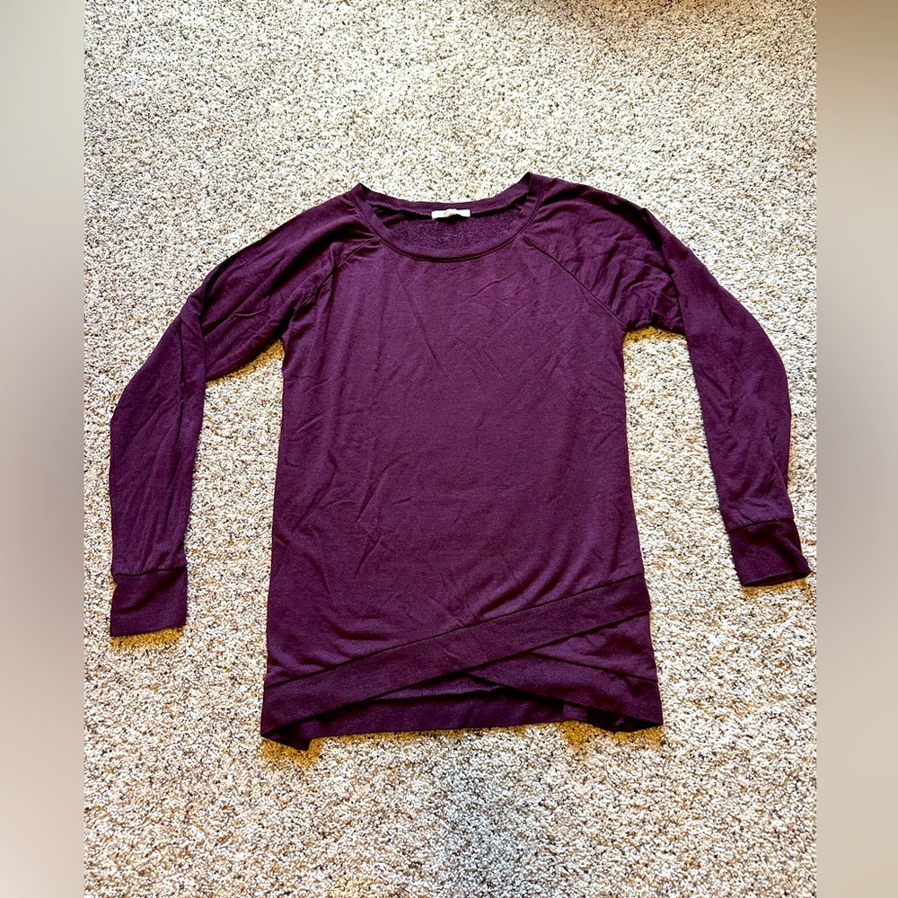 NWT Threads 4 Thought Cannon Tunic Knit Top Pullover Burgundy Size M